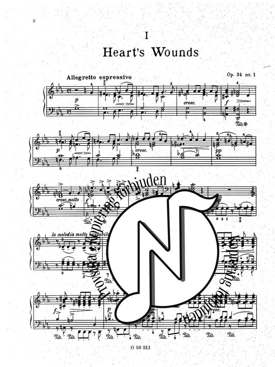 Edvard Grieg: Elegiac Melodies Op. 34 for Piano