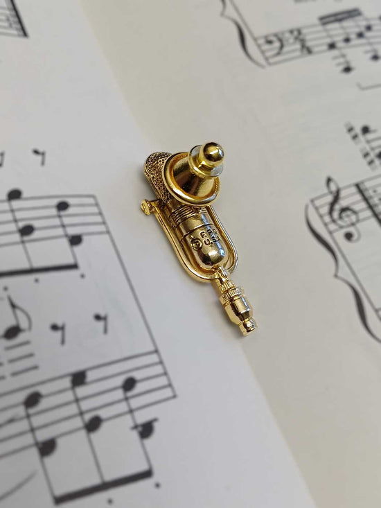 Pin Studio Mikrofon Guld