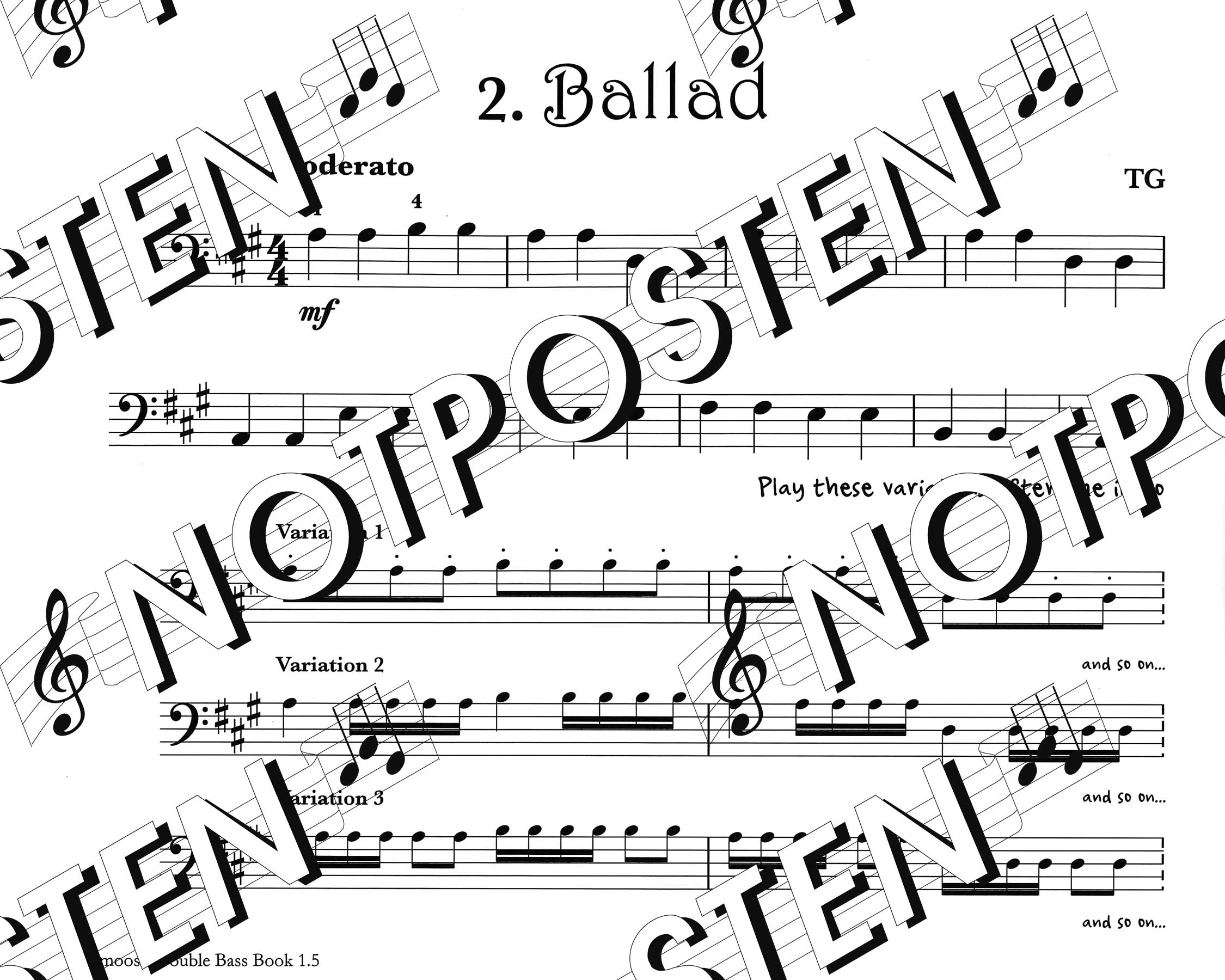 Vamoosh Double Bass Book 1.5