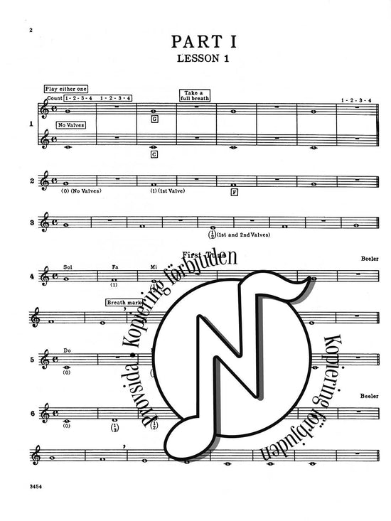 Walter Beeler: Method for the Cornet (Trumpet) Book 1