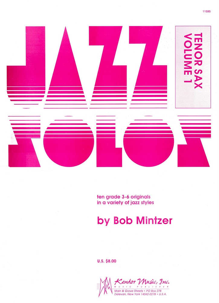 Jazz Solos Volume 1 Tenor Sax