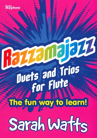 Omslag till Razzamajazz: Duets and Trios for Flute med noter för flöjt duett och trio