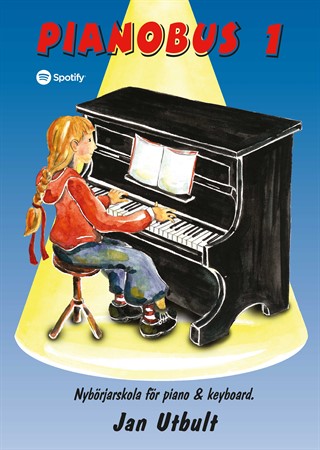 Omslag till pianoskolan Pianobus 1: Nybörjarskola för piano & keyboard