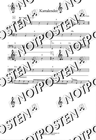 Notbild från Kattalender...og enda flere slåtter! (Cello, Bass, Komp)