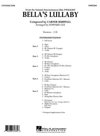 Instrumentation till Bella's Lullaby (from Twilight) Flex-Band