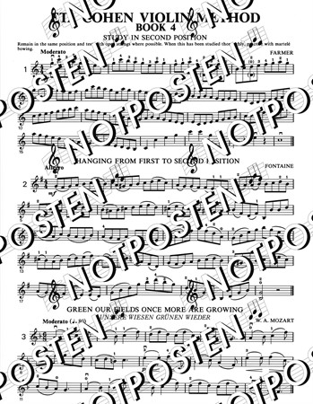 Notbild från Eta Cohen Violin Method Book 4