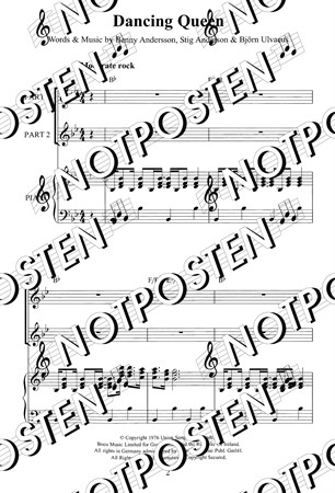 Notbild från Easy ABBA (SS) med stämmor och pianokomp